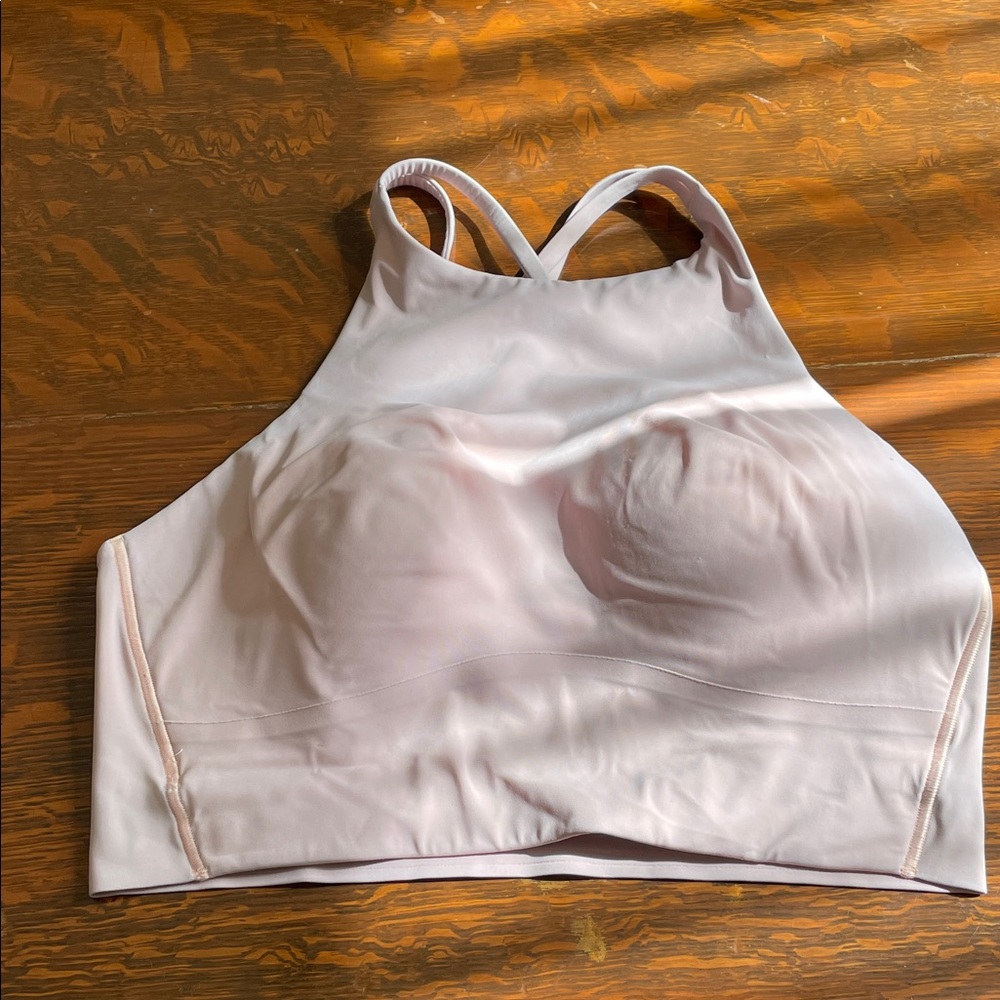 Lululemon Women's High Neck Sports Bra - Light Pink